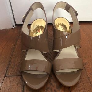 Brand new brown Michael Kors heels